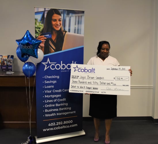 August Debit To Win It Winner - Joyce! August Debit To Win It Winner - Joyce!